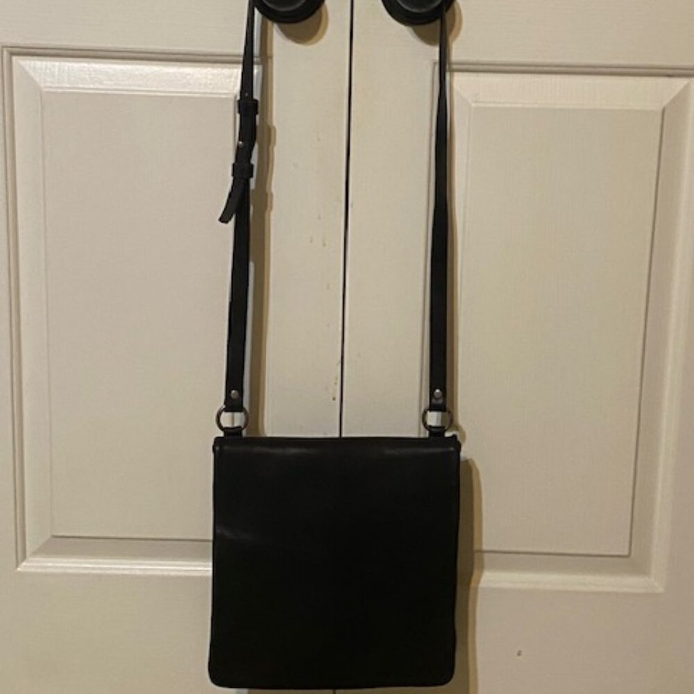 Vintage COACH 9458 Black Leather Legacy Slim Large Flat Crossbody Bag